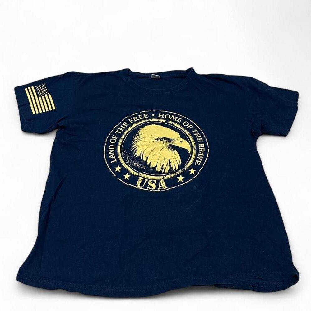 Gildan Men's Navy and Blue T-shirt